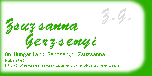 zsuzsanna gerzsenyi business card